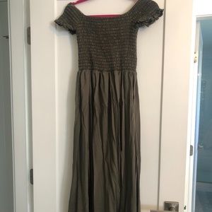 Dark green Summer Midi Dress